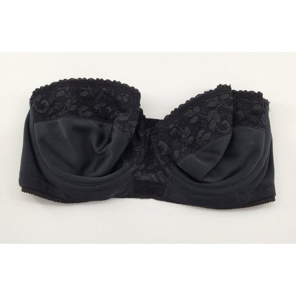 Carnival Women's Full‎ Figure Strapless Underwire Bra Style 123 Black Size 32DD